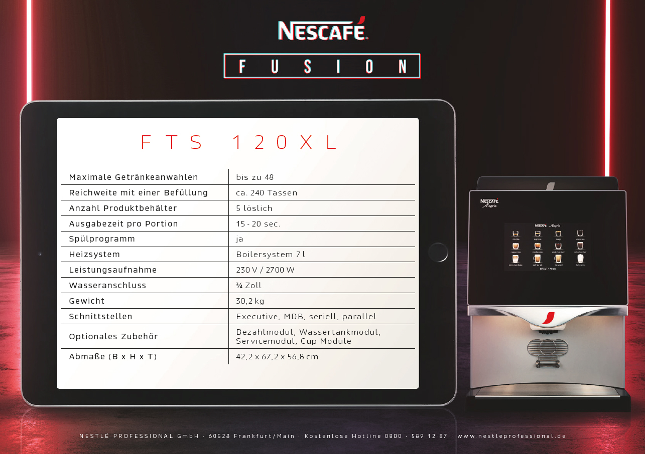 NESCAFÉ Fusion FTS 120 XL Broschüre